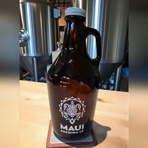 Maui Brewing Brown Glass Growler